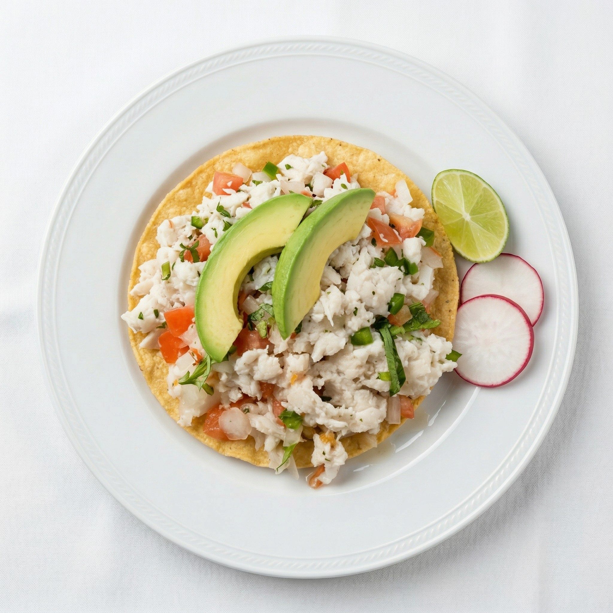Ceviche - Fish Tostada.
